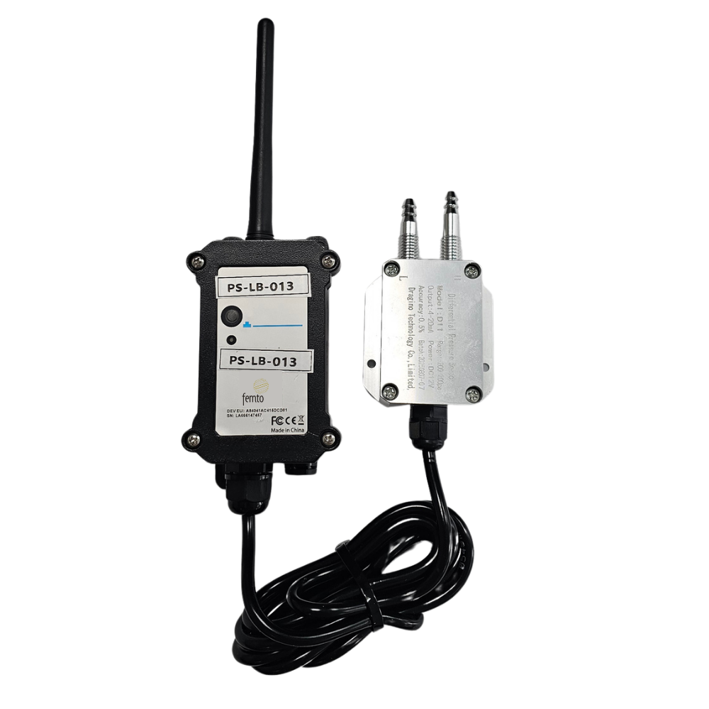 Sensor IoT de presión diferencial LoRaWAN Femto