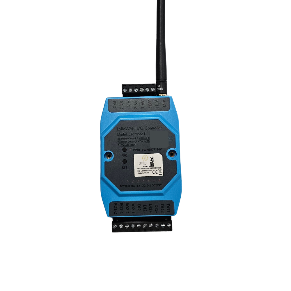 Controlador de entradas y salidas LoRaWAN Femto